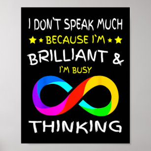 Autisme Bewustheid Puzle Piece Rainbow Infinfinity Poster
