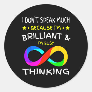 Autisme Bewustheid Puzle Piece Rainbow Infinfinity Ronde Sticker