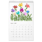 Autisme Bewustmaking 12-maands kalender (Mar 2027)