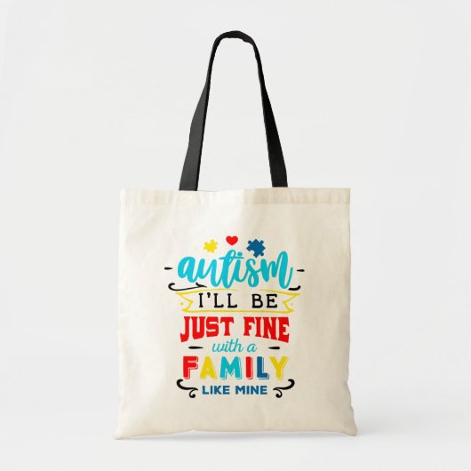 Autisme - Bewustmaking - Canvas tas (Voorkant)
