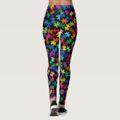 Autisme - Bewustmaking Colorful Puzzle Piece-Leggi Leggings (Achterkant)
