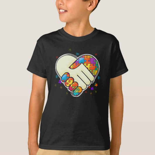 Autisme Bewustmaking Harde puzzelstukjes Valentijn T-shirt (Voorkant)