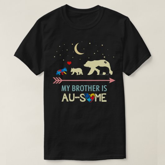 Autisme Bewustmaking Mijn broer is AUSOME Classic T-shirt (Design voorkant)