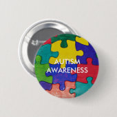 AUTISME BEWUSTMAKING RONDE BUTTON 5,7 CM (Voorkant /achterkant)