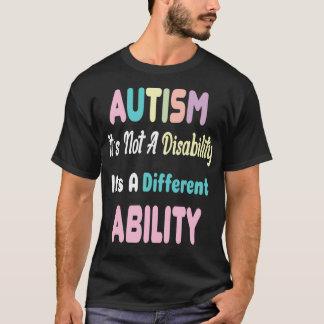 Autisme-bewustmakingsautisme is geen handicap t-shirt