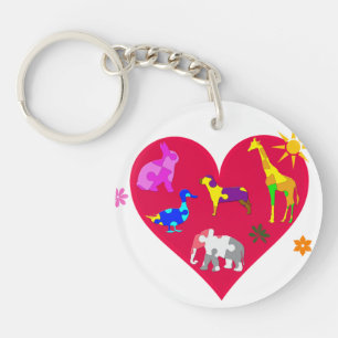 Autisme-bewustmakingsdieren Sleutelhanger
