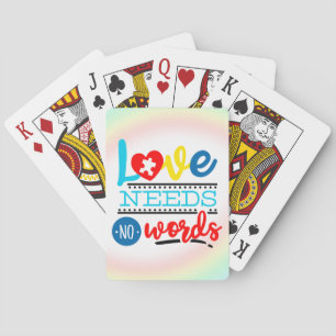 Autisme-bewustmakingskaarten Pokerkaarten