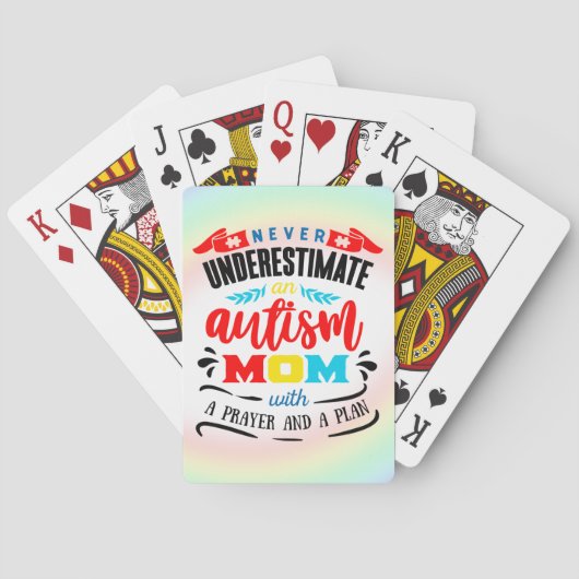 Autisme-bewustmakingskaarten Pokerkaarten (Achterkant)