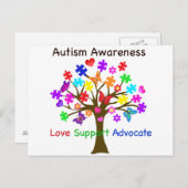 Autisme-bewustmakingsstructuur Briefkaart (Voorkant / Achterkant)