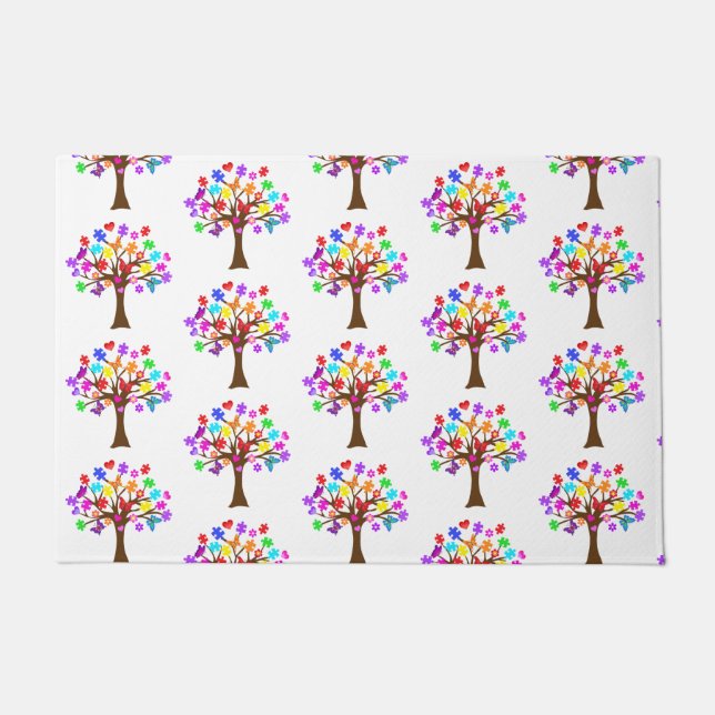 Autisme-bewustmakingsstructuur Deurmat (Voorkant)