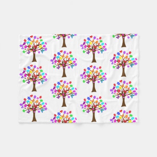 Autisme-bewustmakingsstructuur Fleece Deken (Voorkant (Horizontaal))