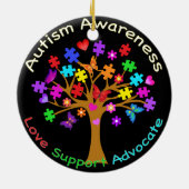 Autisme-bewustmakingsstructuur Keramisch Ornament (Achterkant)