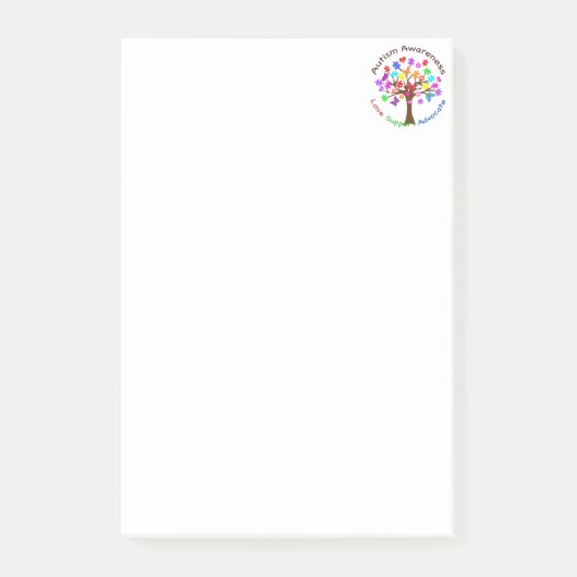 Autisme-bewustmakingsstructuur Post-it® Notes (Voorkant)