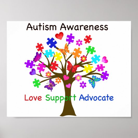 Autisme-bewustmakingsstructuur Poster (Voorkant)