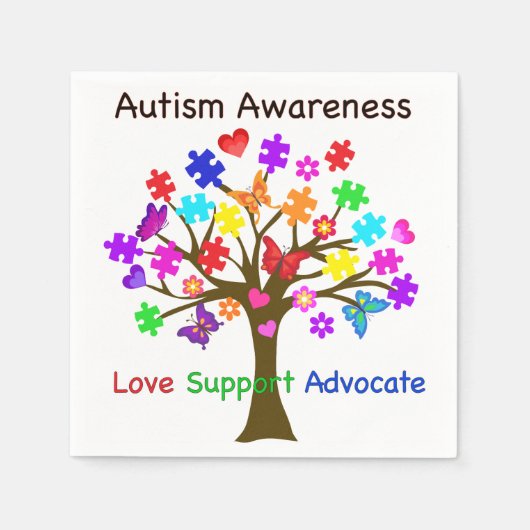 Autisme-bewustmakingsstructuur Servet (Voorkant)