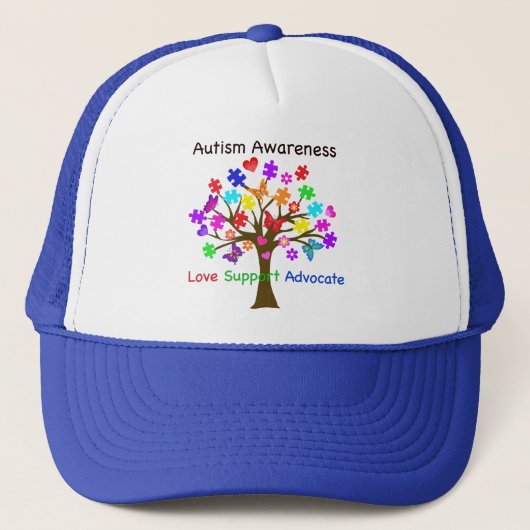 Autisme-bewustmakingsstructuur Trucker Pet (Voorkant)