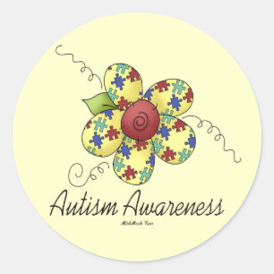 Autisme-bewustmakingsventilator Ronde Sticker