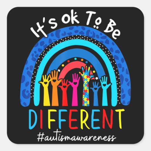 Autisme-bewustwording Acceptatie vrouwen Kind dat  Vierkante Sticker (Voorkant)