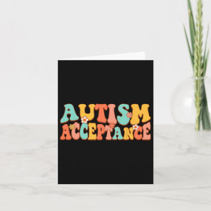 Autisme Bewustzijn Acceptatie Groovy Retro Special Kaart