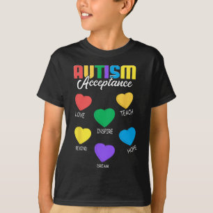 Autisme Bewustzijn Acceptatie Hart Mannen Vrouwen T-shirt