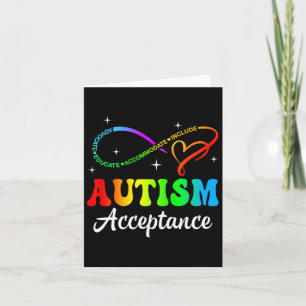 Autisme Bewustzijn Acceptatie Infinity Symbool Man Kaart