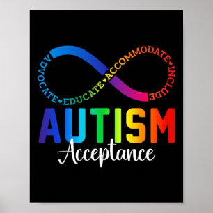Autisme bewustzijn acceptatie oneindig symbool ADV Poster
