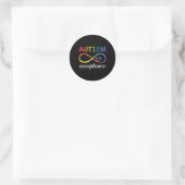 Autisme bewustzijn acceptatie oneindig symbool ADV Ronde Sticker (Tas)