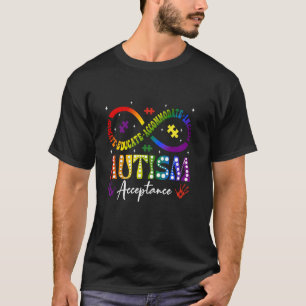 Autisme Bewustzijn Acceptatie Oneindigheidssymbool T-shirt