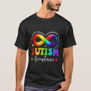 Autisme bewustzijn acceptatie oneindigheidssymbool t-shirt