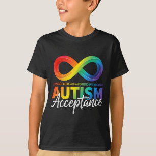 Autisme bewustzijn acceptatie oneindigheidssymbool t-shirt