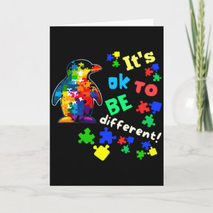 Autisme Bewustzijn Acceptatie Pinguïn Het Is Oké O Kaart