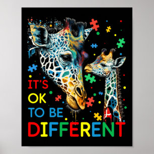 Autisme Bewustzijn Acceptatie Vrouw Kind Het Is Ok Poster
