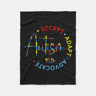 Autisme Bewustzijn Accepteer Adapt Advocate Autism Fleece Deken