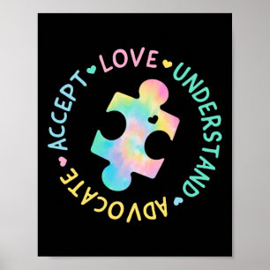 Autisme Bewustzijn Accepteer Adapt Advocate Autism Poster