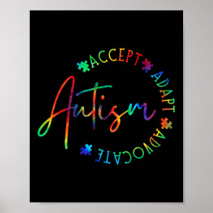 Autisme Bewustzijn Accepteer Adapt Advocate Autism Poster