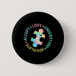 Autisme Bewustzijn Accepteer Adapt Advocate Autism Ronde Button 5,7 Cm
