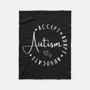 Autisme Bewustzijn Accepteer Adapt Advocate Begrij Fleece Deken