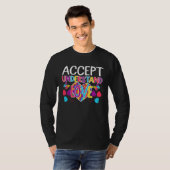Autisme bewustzijn Accepteer Begrijp Houd van ASS T-shirt (Voorkant volledig)