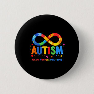 Autisme Bewustzijn Accepteer Liefde Asd Ondersteun Ronde Button 5,7 Cm
