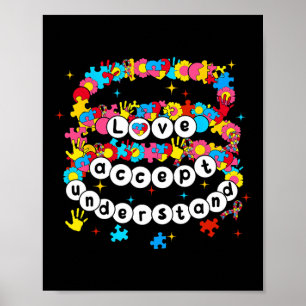 Autisme Bewustzijn Accepteer Liefde Begrijp Armban Poster