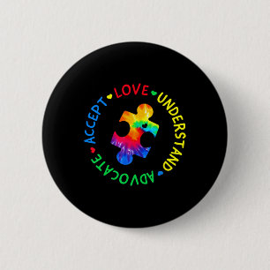 Autisme bewustzijn Accepteer Pas aan Steun Autisme Ronde Button 5,7 Cm