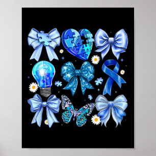 Autisme Bewustzijn Accepteer Puzzel Blauwe Koe Poster