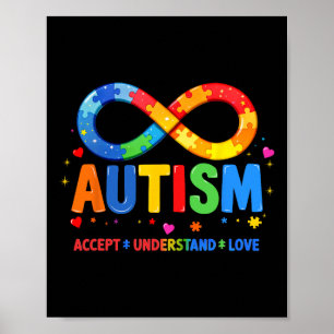 Autisme Bewustzijn Accepteren Begrijpen Liefde Asd Poster