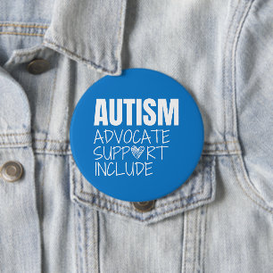 Autisme bewustzijn. advocate.support.include. Butt Ronde Button 4,0 Cm
