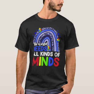 Autisme Bewustzijn Alle Soorten Geesten Regenboog T-shirt