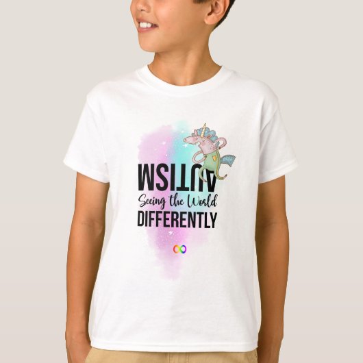 Autisme Bewustzijn Anders Kijken Neurodiversiteit T-shirt (Voorkant)