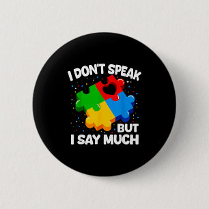 Autisme bewustzijn asperger syndroom puzzel kinder ronde button 5,7 cm