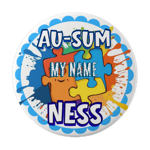 Autisme bewustzijn Ausomeness speld badge Ronde Button 4,0 Cm