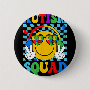 Autisme Bewustzijn Autisme Squad Ondersteuning Smi Ronde Button 5,7 Cm