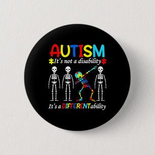 Autisme Bewustzijn Autisten Ondersteuning Autistis Ronde Button 5,7 Cm
